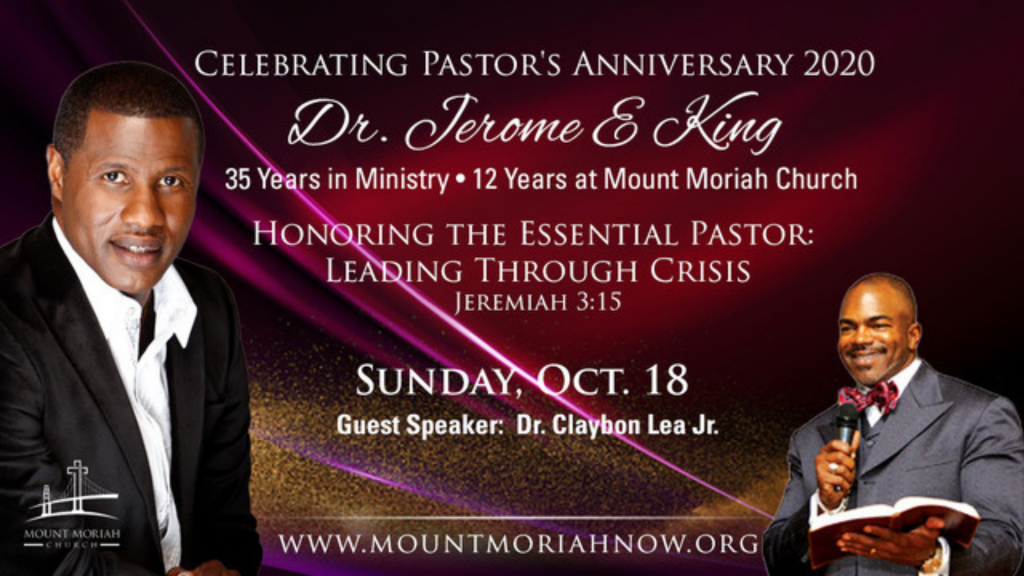 Celebrating Pastor’s 12th Year Anniversary – Mount Moriah Church